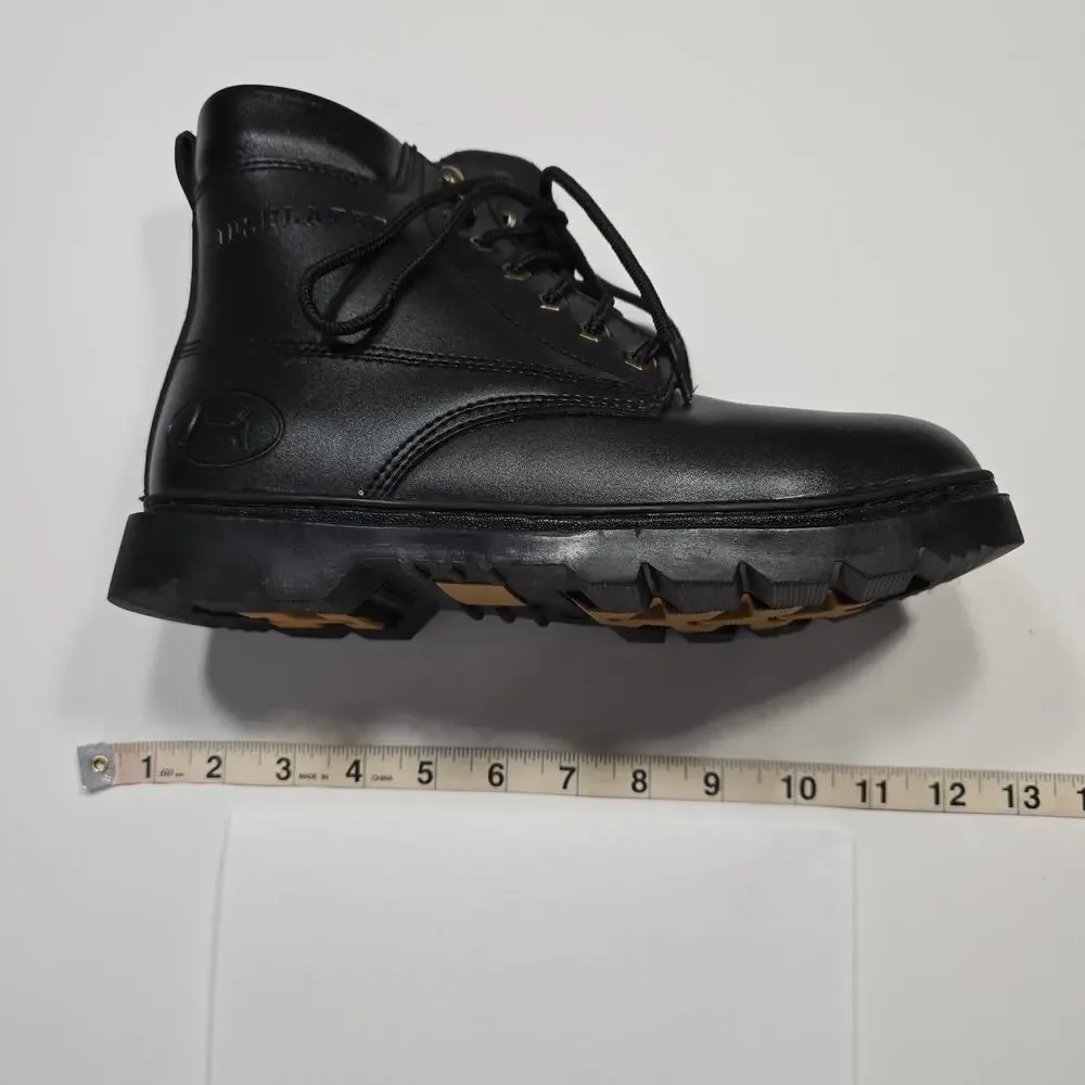 Himalayans Black Leather Boots Mens Size 7.5 Insulated Winter Combat Lace Rugged